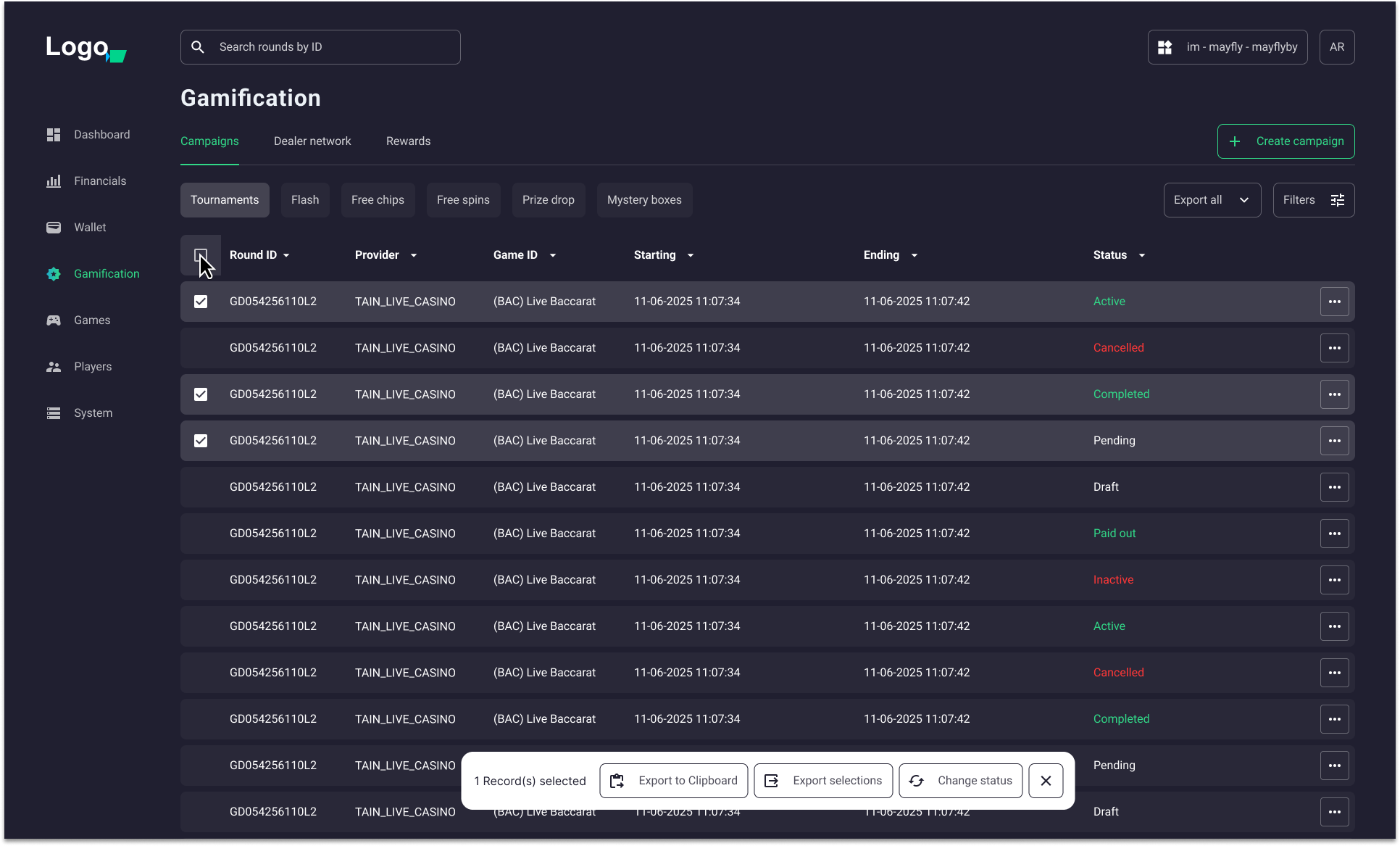 Backoffice-CMSPlatform-ItemSelected